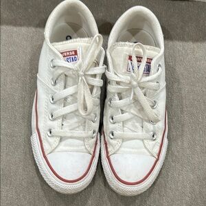 Converse Classic White and Red Low-Top Sneakers